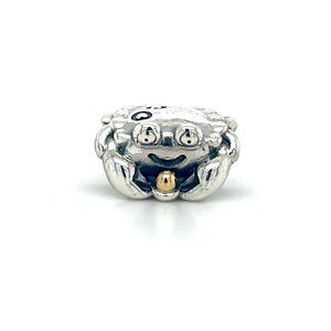 Pandora Sterling Silver & 14k Gold Happy Crab Charm 791135